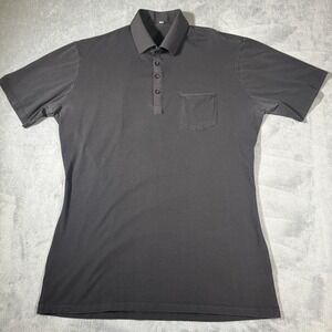 State and Liberty Men's Ott Black on Black Short Sleeve Polo Men's XL